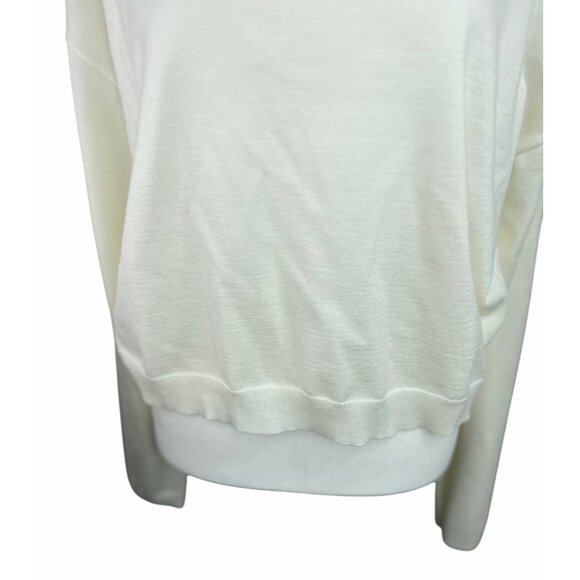 Juicy Couture Angel Womens Ivory Knit Crop Top With Rhinestone Detail Medium - Picture 9 of 14